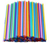 300-1000 piezas de pajitas desechables largas de plástico colorido 300 piezas