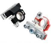 Terminal de batería de 12 V, terminales de batería de liberación rápida Conector de batería de cobre puro hermético con almohadilla anticorrosión p...