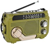 Radio Manivela Generación de energía Carga solar Tarjeta Bluetooth de tres bandas MP3 Multifunción Play R Color aleatorio