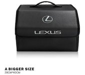 Caja de almacenamiento de viaje plegable de la bolsa organizadora de cuero del coche para Lexus IS250 IS200 CT200h GS300 LS430 RX450h LX570 IS300 E...
