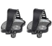 unbrand Pedales de bicicleta estática con correas para bicicleta de spinning y bicicleta estática de interior, 9/16 pulgadas