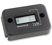 Nuevo medidor de horas de vibración Tach Contador de horas Contador de rpm a prueba de agua, medidor de horas de funcionamiento de pantalla LCD con...