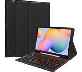 compatible Samsung Galaxy Tab S6 Lite / S6 Lite () Soporte de funda de tableta de cuero PU Cubierta magnética con bolígrafo Negro