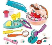 Yuzee Niños Pequeño dentista Play Dough Set Toy Doctor Drill And Fill Playset Playdough Toy Set