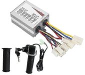 Motor de controlador cepillado de scooter eléctrico de 24 V y 350 W + kit de agarre giratorio del acelerador para E-Bike Electric Scoo