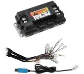 EM50-4/72300 48-72V Controlador de onda sinusoidal programable 2000W Scooter eléctrico Motocicleta eléctrica QS Controlador de motor QS Negro