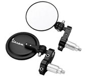 Boussder Retrovisores de motocicleta Retrovisores laterales redondos con barra plegable para Piaggio Vespa GTS GTV LX 60 125 250 300 PX 200 Primave...