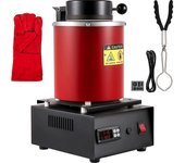 Vevor Kit de horno de fusión de oro eléctrico de 3 kg Fundición de metal con molde de lingote 1750W