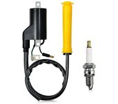 Bobina de encendido y bujía para Sportrax 400 TRX400EX XR400R 30500-HN1-003 30700-KCZ-000 negro
