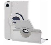 Compatible para Samsung Galaxy Tab A9 Case PU Leather Rotating Stand Tablet Cover Blanco