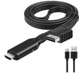 WIISTAR para PS2 a HDMI-compatibale Audio Video Converter Adaptador Soporte para PS 1/2 para HDTV PC Adaptador de cable Full HD Negro