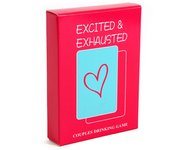 Parejas agotadas emocionadas que beben tarjetas de juego Tarjetas de juego portátiles ligeras Juguete para la noche de cita emoción