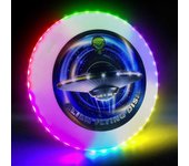 Sdigv Disco volador LED que brilla en la oscuridad: 38 luces LED RGB, 7 + 5 modos de luz, recargable, impermeable IP65 Juegos al aire libre Juguete...