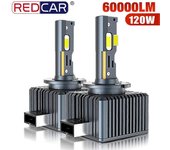60000LM 120W D3S Faros LED para coche Bombillas D3R D1S D2S D4S D2R D3R D4R Turbo LED 5070 CSP Canbus Auto Faro delantero 6500K Blanco 12V