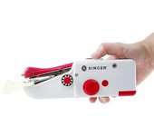 Singer máquina de coser a mano mini puntada portátil para jeans de cuero fieltro juego de costura inalámbrico repara la ropa de bricolaje