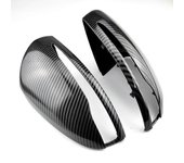Cubiertas de espejos laterales negros brillantes tapas de espejos retrovisores con clips para Mercedes-Benz C E S CLC G class W205 W213 X253 2014-2...