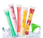100 piezas bolsas de molde de paletas de hielo desechables, tubos de congelador sin bpa con sellos de cremallera