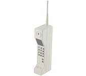 Auricular de teléfono inalámbrico retro, maqueta de teléfono móvil retro vintage antiguo, fotografía de simulación retro Blanco