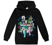 Liyun Juegos de dibujos animados para niños Sudadera con capucha Casual de manga larga con capucha Minecraft Sudaderas gráficas para niños 5-12y ni...