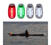 Phwj Luz de navegación de seguridad de 4 piezas para botes, kayaks, bicicletas, cochecitos, corredores