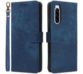For Sony Xperia 5 Wallet Cell Phone Case RFID Blocking PU Leather Phone Stand Cover