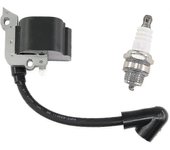 Bobina de encendido con bujía para Stihl Fs38 Fs46 Fs45 Fs55 Fc55 Fc55z Fc55-dz Hl45 Hl45z Hl45-dz Hs45 Hs45z Km55 Km55rz Km55c Km55r Motosierra Re...