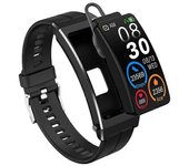 K13S 1.14 pulgadas 2 en 1 pulsera inteligente con auriculares Reloj deportivo de llamadas Bluetooth a prueba de agua Negro