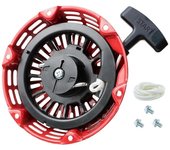 Conjunto de arranque por tracción para GX200 GX160 5.5 6.5HP Motor con trinquete de varilla curva 28400-Z4M-306ZB 27400-Z1 Negro Rojo