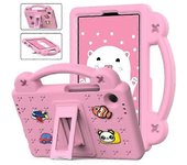 Mycase Para Samsung Galaxy Tab A9 Mango Kickstand Niños EVA Estuche de tableta a prueba de golpes Rosa