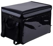 unbrand 48L Bolsa Nevera Extra Grande Bolsa de Hielo para Coche Bolsa de Pizza Térmica Aislada Contenedor de Entrega de Alimentos Frescos Bolsa de ...