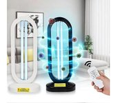 Lámpara de ozono ultravioleta de 38 W Lámpara germicida ultravioleta móvil de cuarzo para la desinfección del hogar Blanco AU Plug