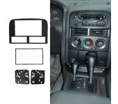 Kit de embellecedor de instalación del salpicadero 2 bisel de radio estéreo DIN para JEEP GRAND CHEROKEE 1999-2004