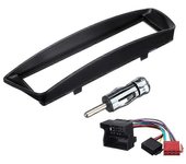Marco del panel de la fascia de la radio del coche 1 Din CD DVD Dash Audio Interior Cubierta Embellecedor para Citroen C1 para Toyota Aygo para Peu...