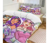 Juego de cama XU635 Aphmau Funda nórdica de plumón Juego ligero de 3 piezas, 1 funda nórdica de plumón y 2 fundas de almohada PW635 Single135x200cm