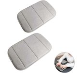 Ersam Paquete de 2 almohadillas para muñecas para computadora portátil, alfombrilla de soporte para reposabrazos con teclado de escritorio de algod...