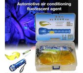 Detector de fugas de coche Kit de prueba de fugas del sistema de aire acondicionado del sistema de aire acondicionado con linterna LED - 1 juego co...