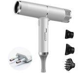 Secador de pelo iónico negativo, secador de pelo profesional de 2000w con iones difusores para secado rápido Secador de pelo rápido con 2 calentami...