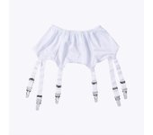 liguero de mujer tirante tirante de cintura alta cinturones de 6 correas para medias talla 6 8 10 12 14 16 18 20 22 24 26 28 Blanco XL