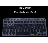 Versión eu Teclado ruso Cubierta de piel de silicona para Apple Macbook Air Pro 13 15 Negro
