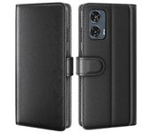 Para funda de billetera Motorola Edge 50 Fusion 5G Funda de teléfono plegable tipo folio de cuero dividido genuino Multicolor Style A