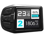 Indicador de tiempo de batería de velocidad de pantalla LCD TFT UKC3 para bicicleta eléctrica Conversión de motor de 24 V 36 V 48 V Negro