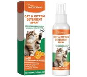 Spray disuasorio para gatos Rascador natural Gatos Spray anti arañazos Sin estimulación Fragancia de naranja 1pc