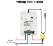 Termostato Graffiti WIFI Temperatura inteligente Encendido/apagado Interruptor Temporización RF433 Mando a distancia Voz Alexa Controlador B Como s...