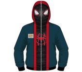Verso Miles Morales Disfraz Sudaderas con capucha Spiderman en la araña Niños Niños Niñas Chaqueta Abrigos con capucha Estilo de máscara 4-5Years