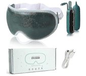 Nueva máscara ocular eléctrica calentada Máscara para dormir Vibración recargable inalámbrico Masajeador ocular Aliviar la fatiga ocular Ojeras Ojo...