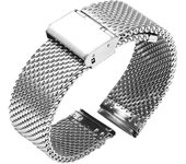 18 mm 20 mm 22 mm 24 mm Correa de reloj milanesa universal Correa de reloj de liberación rápida Malla Correa de acero inoxidable Brazalete de cintu...