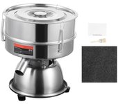 Succebuy Tamiz vibratorio eléctrico de acero inoxidable con malla 30 + 50, encimera de máquina tamizadora automática de polvo de 45 W, para potenci...