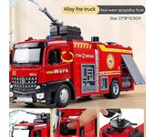 Aleación de gran tamaño Diecast Ingeniería Vehículo Excavadora Juguete Camión de bomberos Modelo Simulación Sonido Light Toys Regalo de Navidad par...