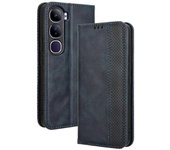 Para vivo V40 Lite (Indonesia) 4G/5G Funda de cuero Soporte de cartera Cubierta de teléfono con textura retro Multicolor Style C