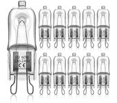 G9 halogen lamps, 220V, 10-pack